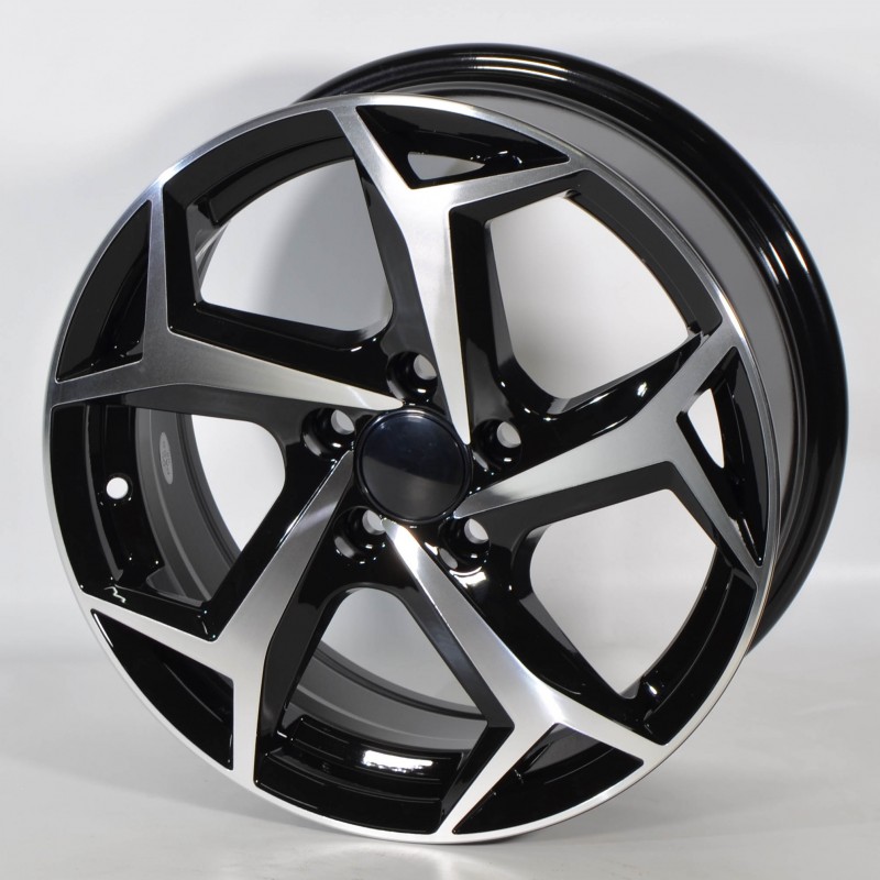 Llanta jw86 6.5x16 5x100 et35 57.1 black polished