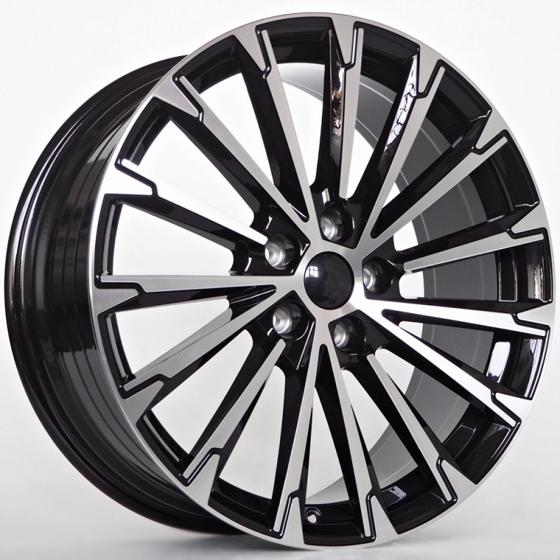 Llanta st wheels derulo 8x19 5x112 et45 57.10 black face machined