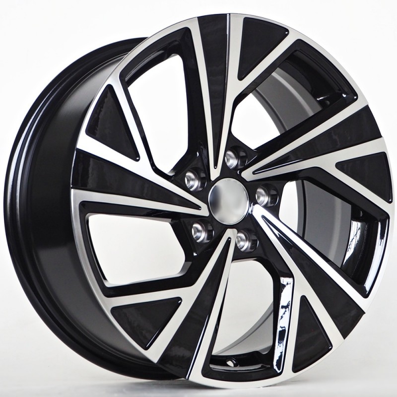 Llanta st wheels escada 7.5x17 5x112 et35 57.10 black face machined