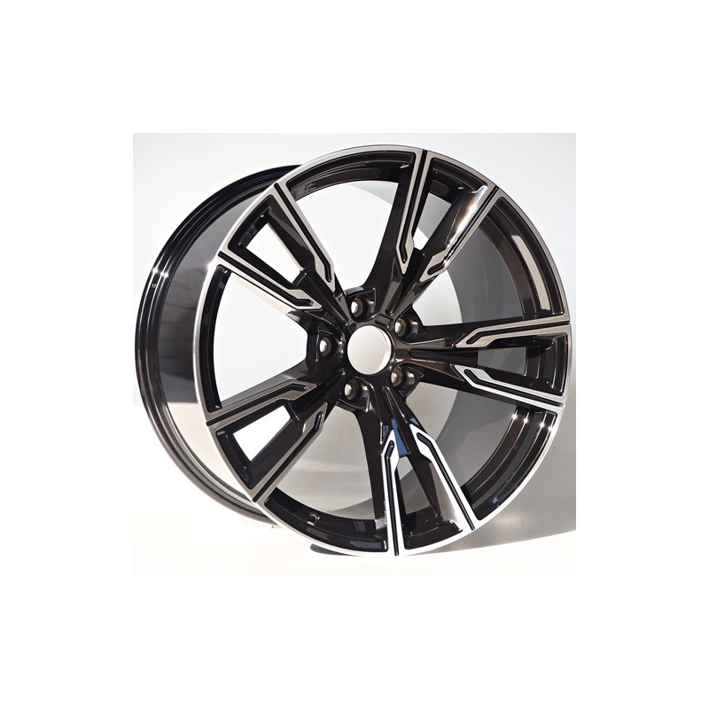 Llanta st wheels charm 9.5x22 5x112 et37 66.50 black face machined