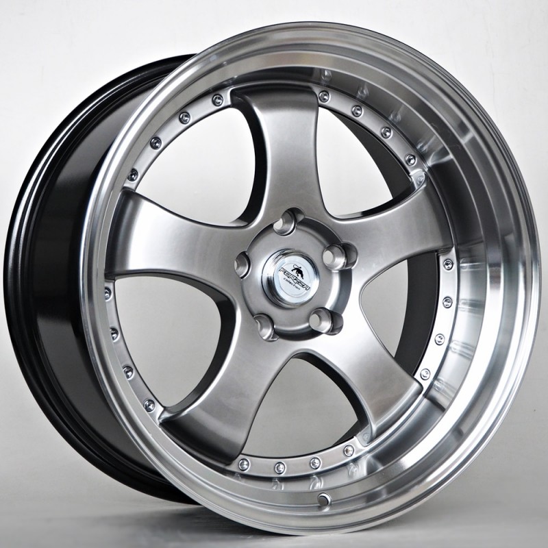 Llanta forzza flamber 9.5x19 5x114.30 et25 73.10 hyper black/lip machined