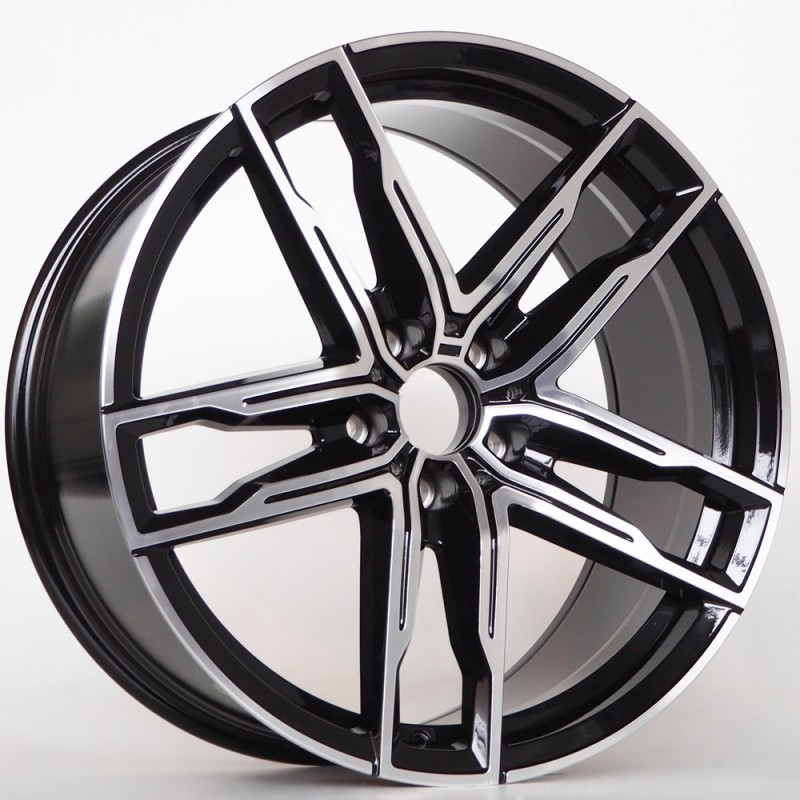 Llanta st wheels orson 8x19 5x112 et25 66.60 black face machined