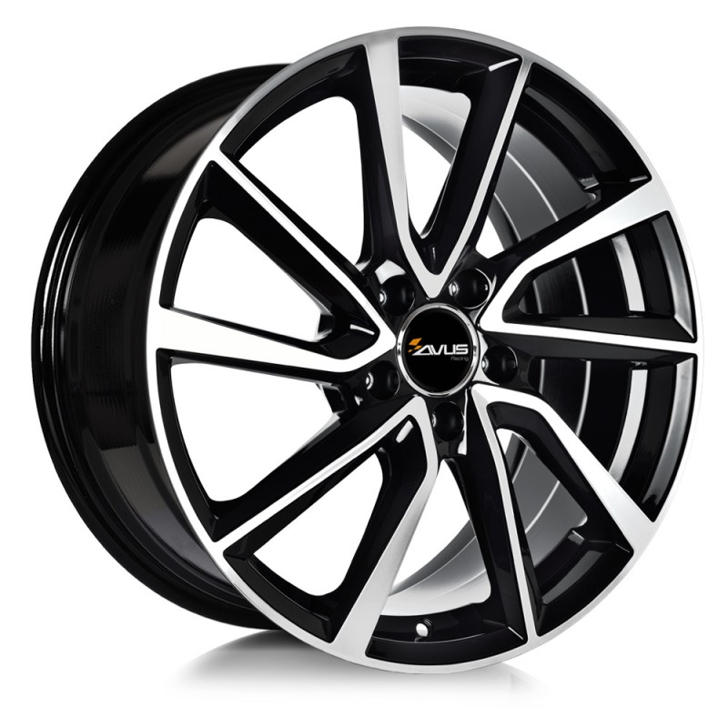 Llanta avus ac-518 rd1 7x17 5x114 et40 66.1 black polished