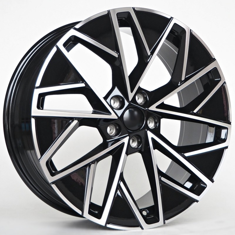 Llanta st wheels leno 8x18 5x112 et45 57.10 black face machined