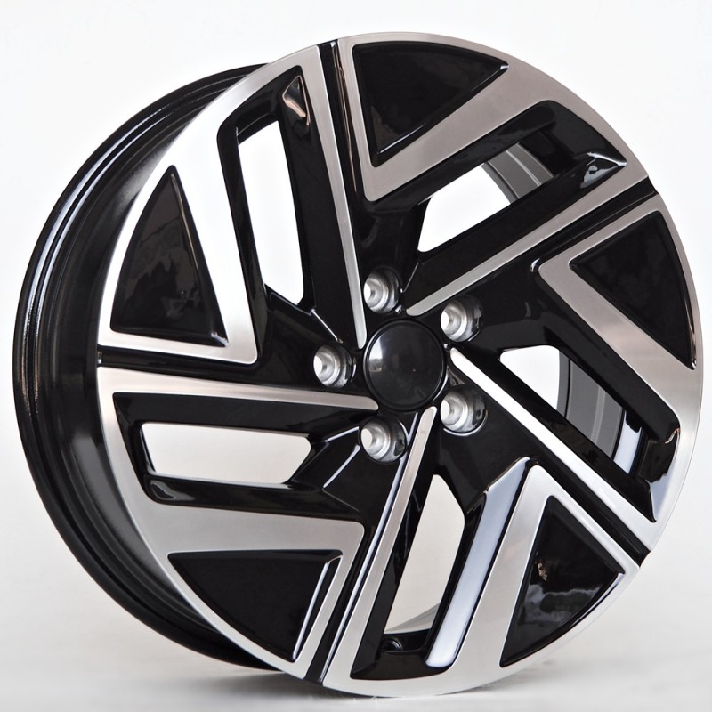 Llanta st wheels theo 7x17 5x112 et46 57.10 black face machined