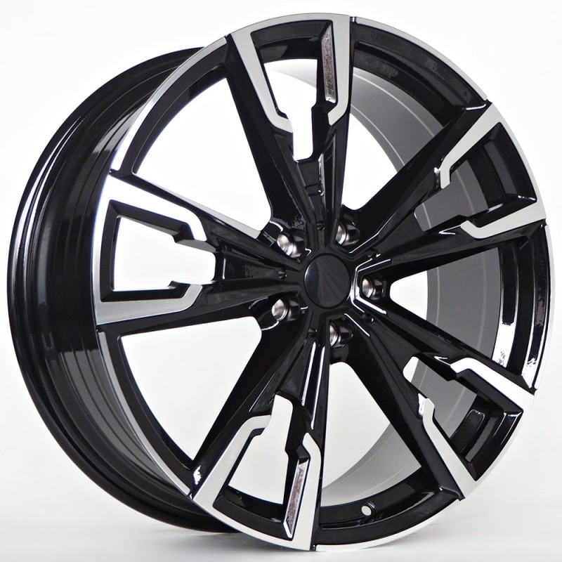 Llanta st wheels tampa 8x19 5x112 et46 66.60 black face machined