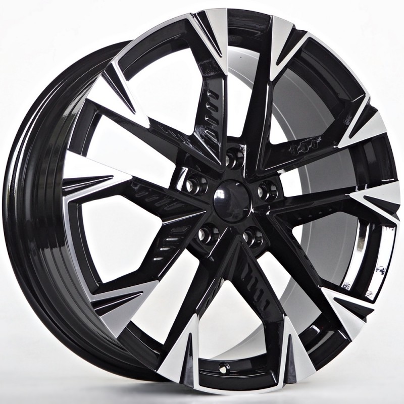 Llanta st wheels ezra 8x18 5x112 et45 57.10 black face machined