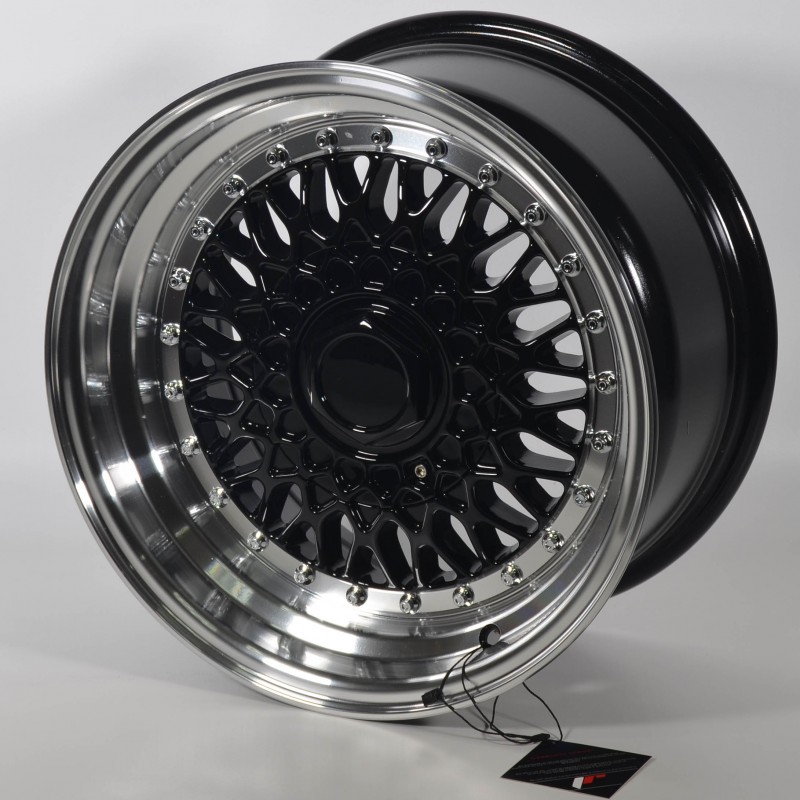 Llanta jw109 7.5x17 5x100x114.3 et33 73.1 black lip polished