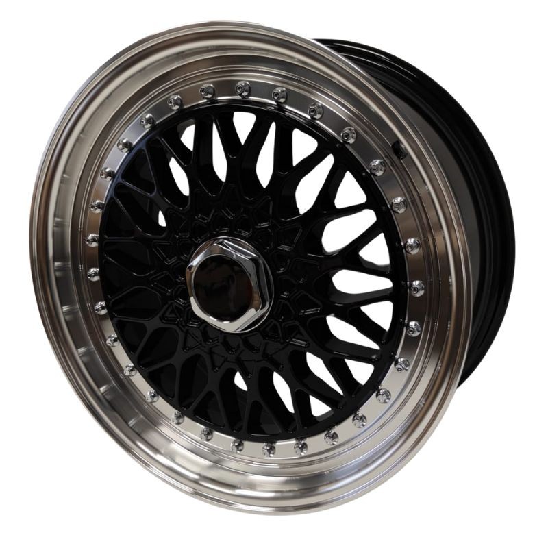 Llanta jw116 7.5x17 5x100 x 114.3 et33 73.1 black lip polished
