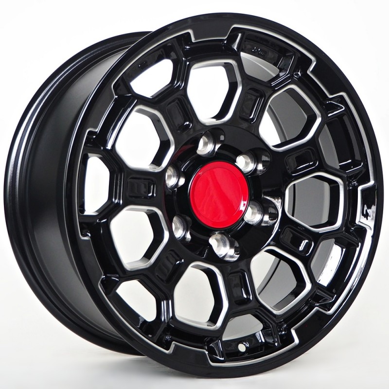 Llanta st wheels of17 (4x4) 8x17 6x139.70 et25 106.10 black milling