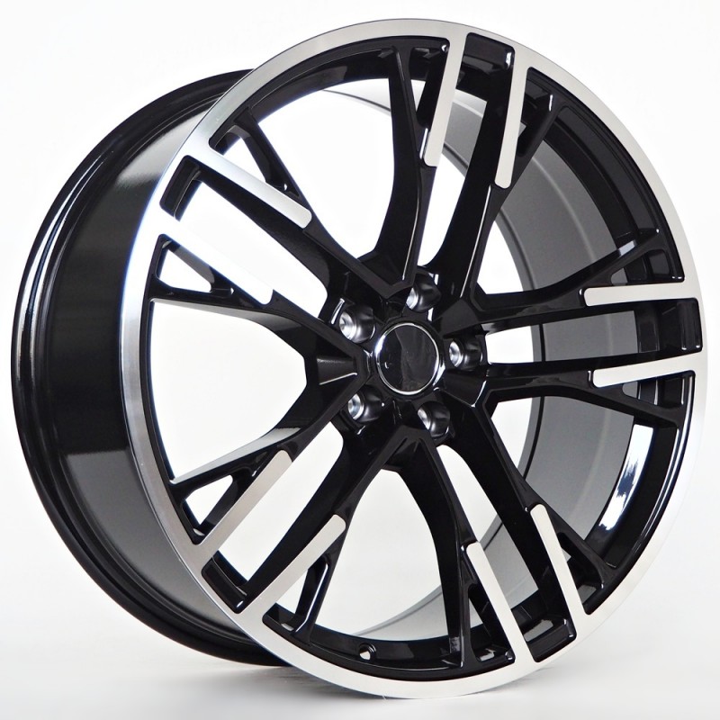 Llanta st wheels kami 8.5x19 5x112 et32 66.45 black face machined