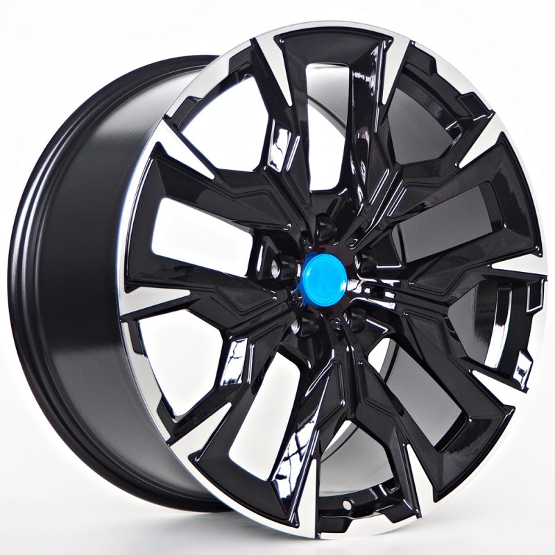 Llanta st wheels edino 10x20 5x112 et40 66.56 black face machined