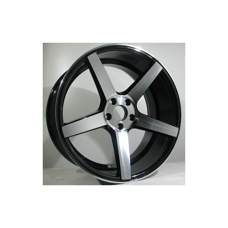 Llanta st wheels 9.5x19 5x0 et35 66.45 black face machined