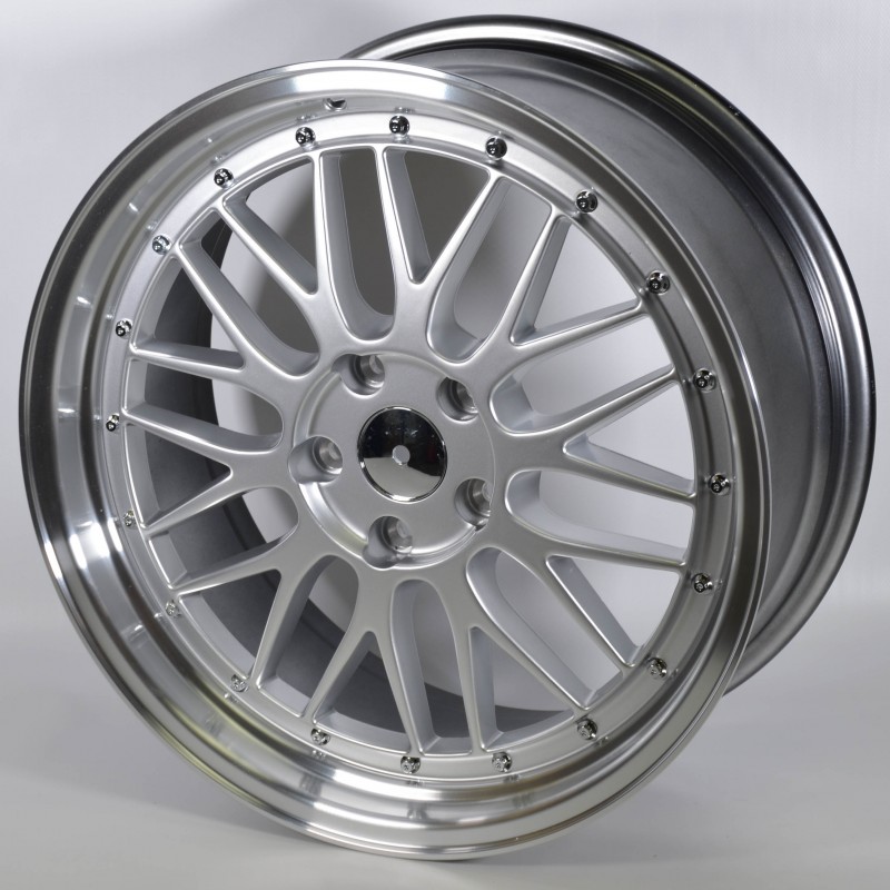 Llanta jw125 8.5x19 5x120 et35 72.6 silver lip polished