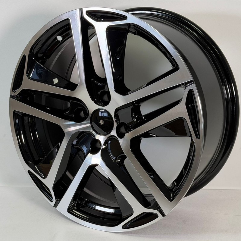 Llanta jw123 7.5x18 4x108 et25 65.1 black polished